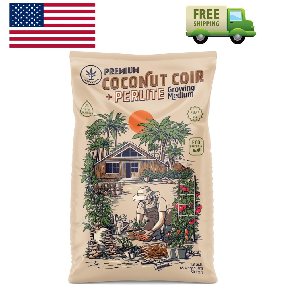 Coco Coir and Perlite Growing Medium, Potting Mix, Seed-Starting,  Quality Tr...