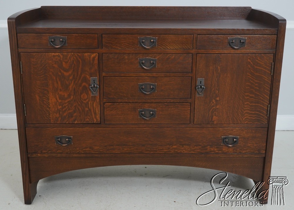 71347: STICKLEY Mission Oak Sideboard Buffet Server Cabinet