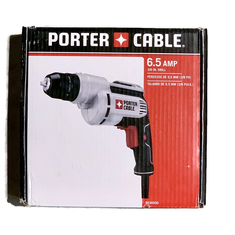 PORTER-CABLE PC600D 6-Amp 3/8-Inch Variable Speed Electric Keyless Corded Drill