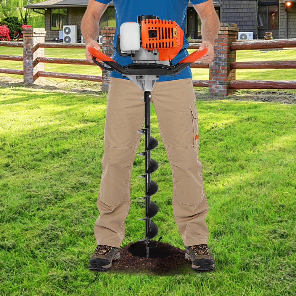 52cc 2Stroke Air-cooled Gas Powered Earth Auger Digging Machine Post Hole Digger