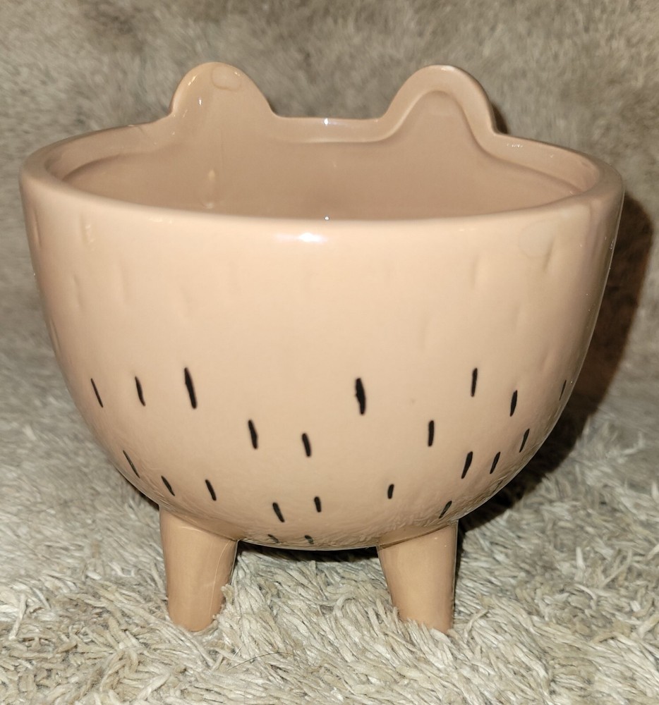Brown Bear Small Ceramic Decorative Succulent Planter~ Trinket, Soap Sponge Dish