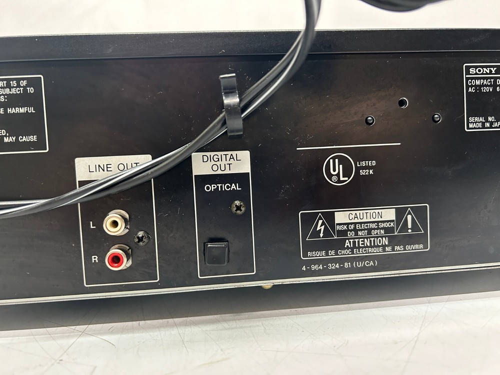 Vtg Sony Model CPD-C445 Compact 5 Disc CD Player Changer Powers On As Is