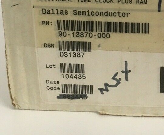 DS1387 DALLAS RAMified Real Time Clock