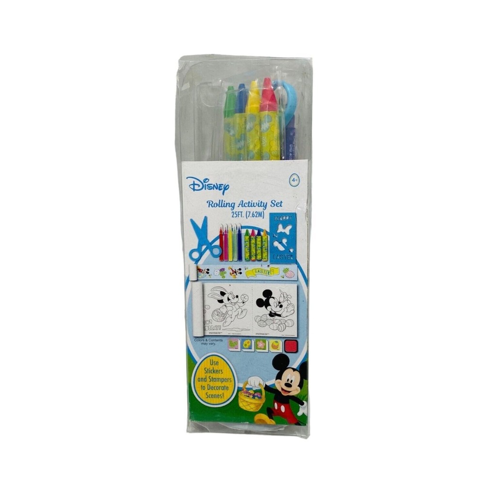 Disney Rolling Activity Set Coloring, Stickers, Stamps Easter Theme 25-ft