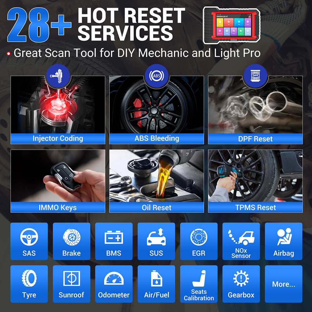 2023 KINGBOLEN K7 Auto OBD2 Bidirectional Scanner Full System Diagnostic Coding