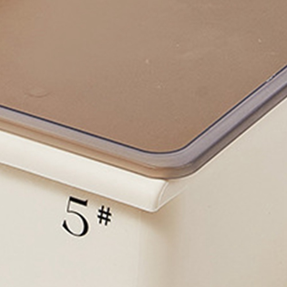 Storage Bin Grooved Bottom Cream Style Storage Basket Stackable Plastic Ample