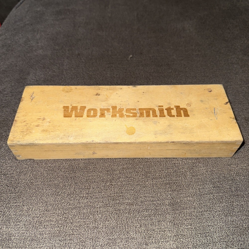 Worksmith 8 3/4" Diamond Sharpening System Wood Box Stone Scissors