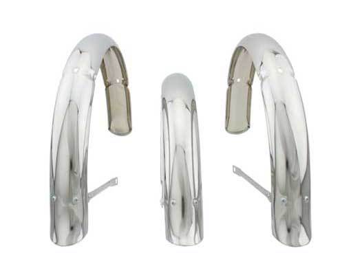 NEW!20" Flared Conversion Trike Fender Set Chrome Conversion Kit 2 Rear &1 Front