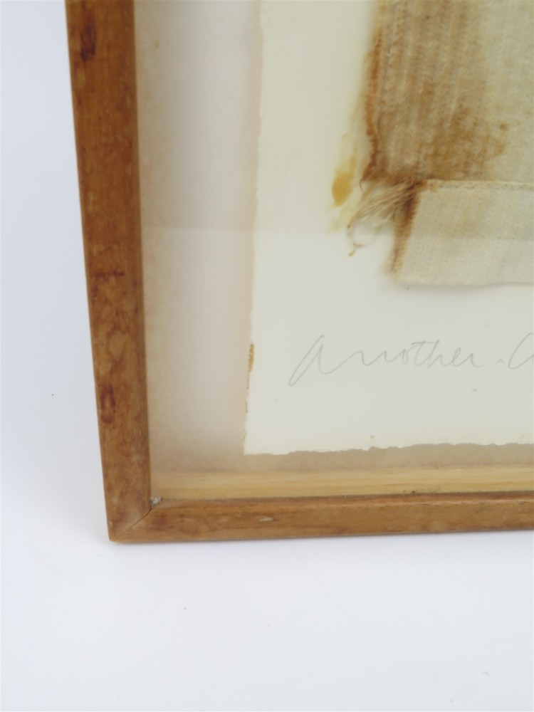 1978 Framed Carol Anthony Mixed Media Artwork "Another Clothesline Target"