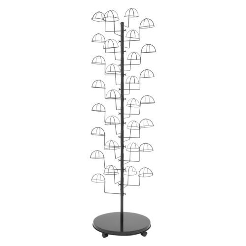 Freestanding Hat Rack Stand, Rolling Hats Display Rack, Hat Display Stand Black