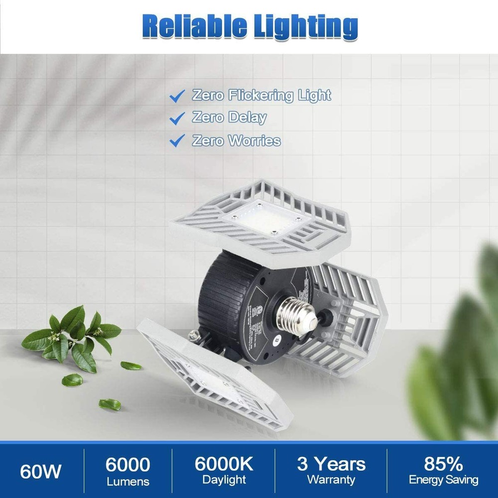 Three Led Garage Light- Adjustable light-Basement led Light