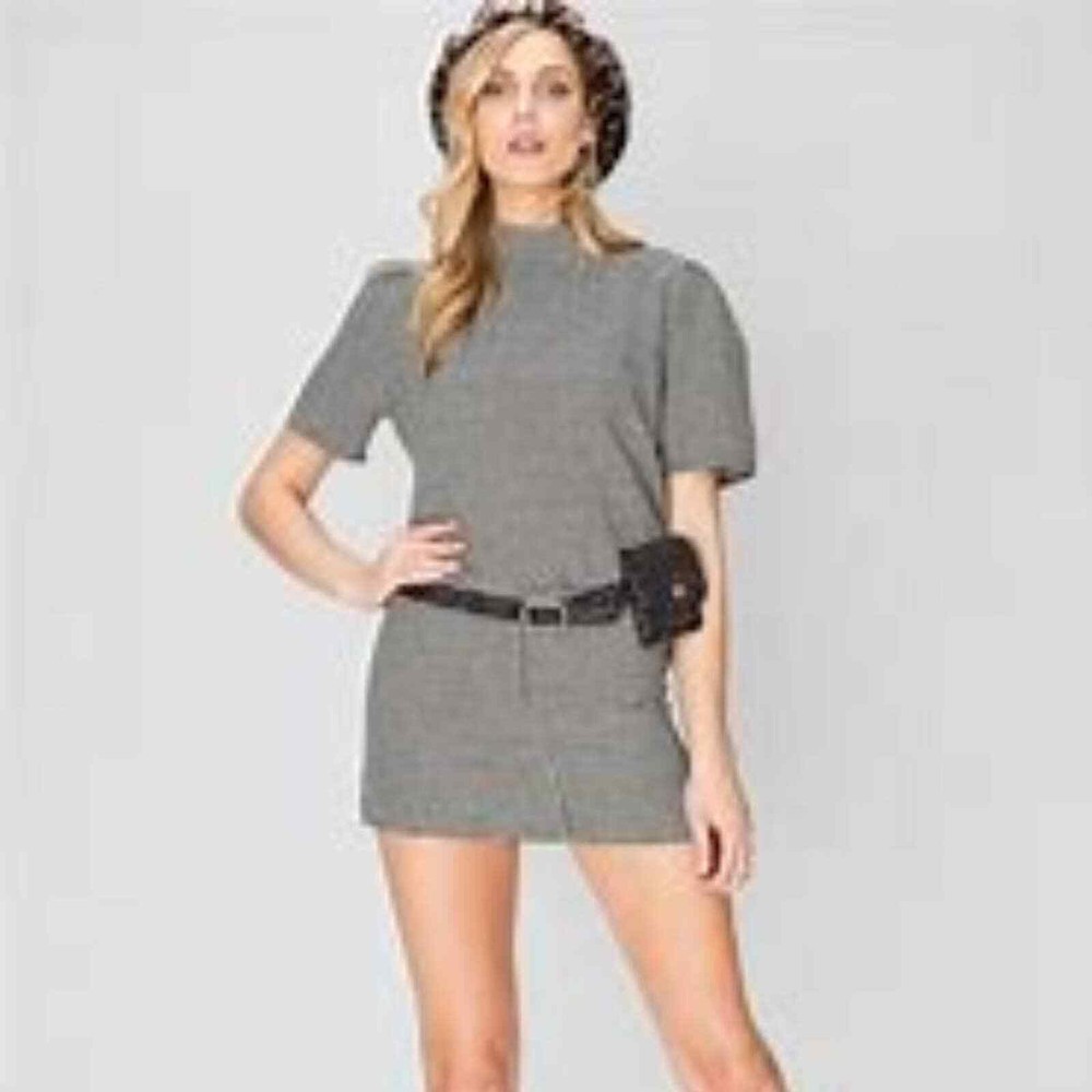 NWT Storets Glen Half Neck Check Skirt Set