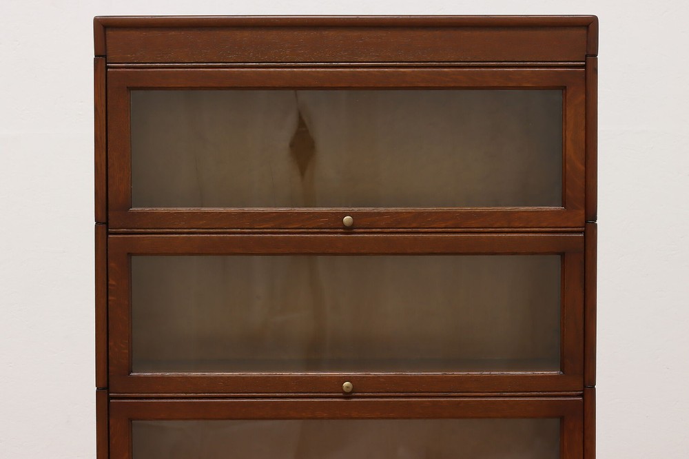Gunn Antique 4 Stack Oak Lawyer Bookcase #50808