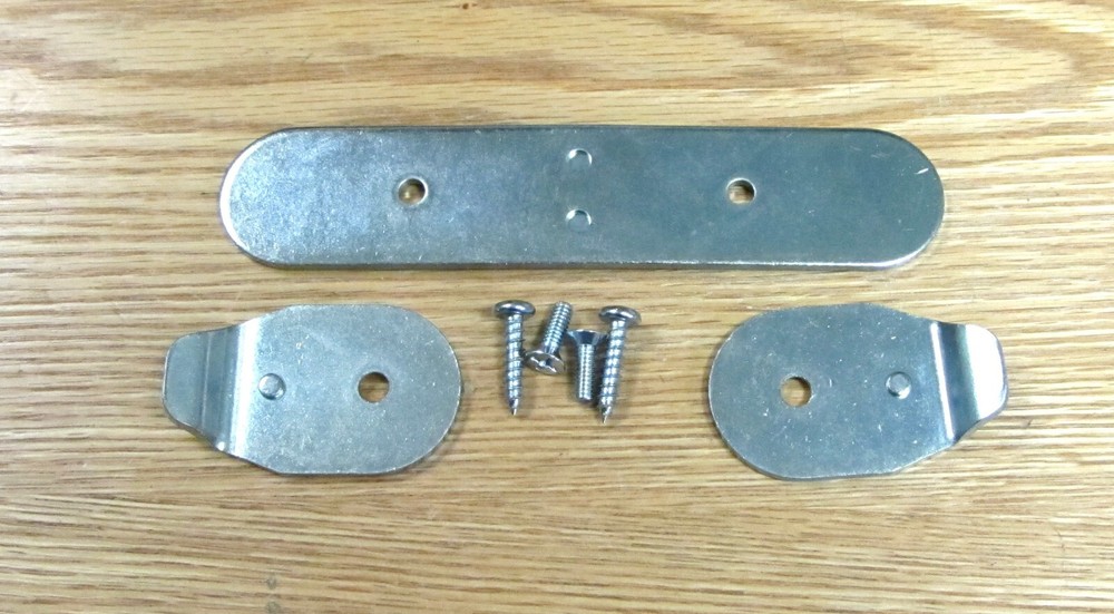 1957 CHEVY FRONT SEAT STOP PLATES with HARDWARE ** USA MADE **