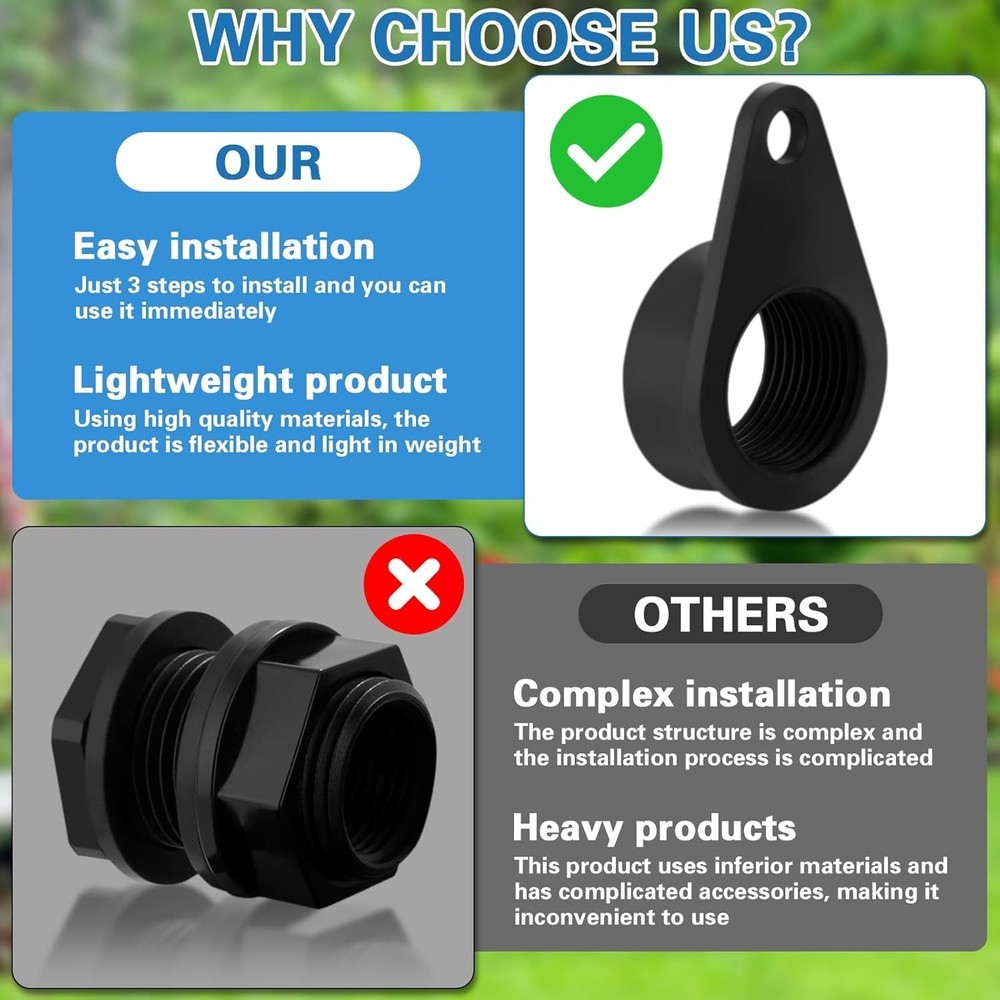 High-Flow External Rain Barrel Spigot Kit