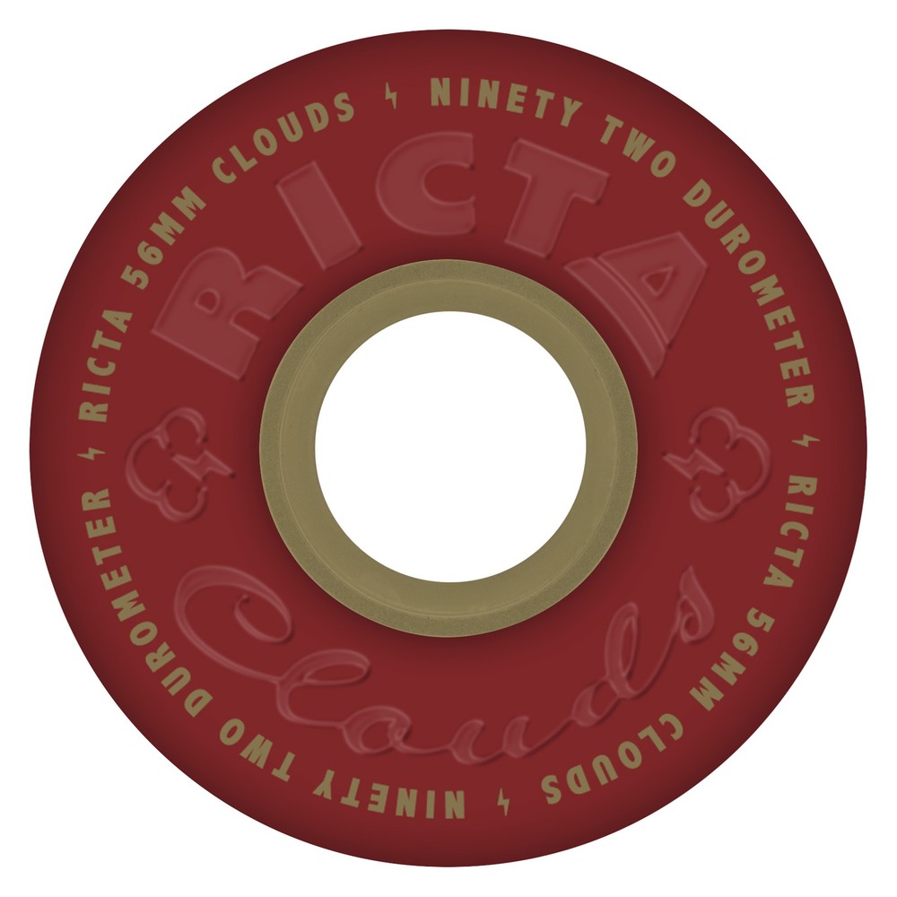 Ricta Skateboard Wheels 56mm Clouds 92A Maroon