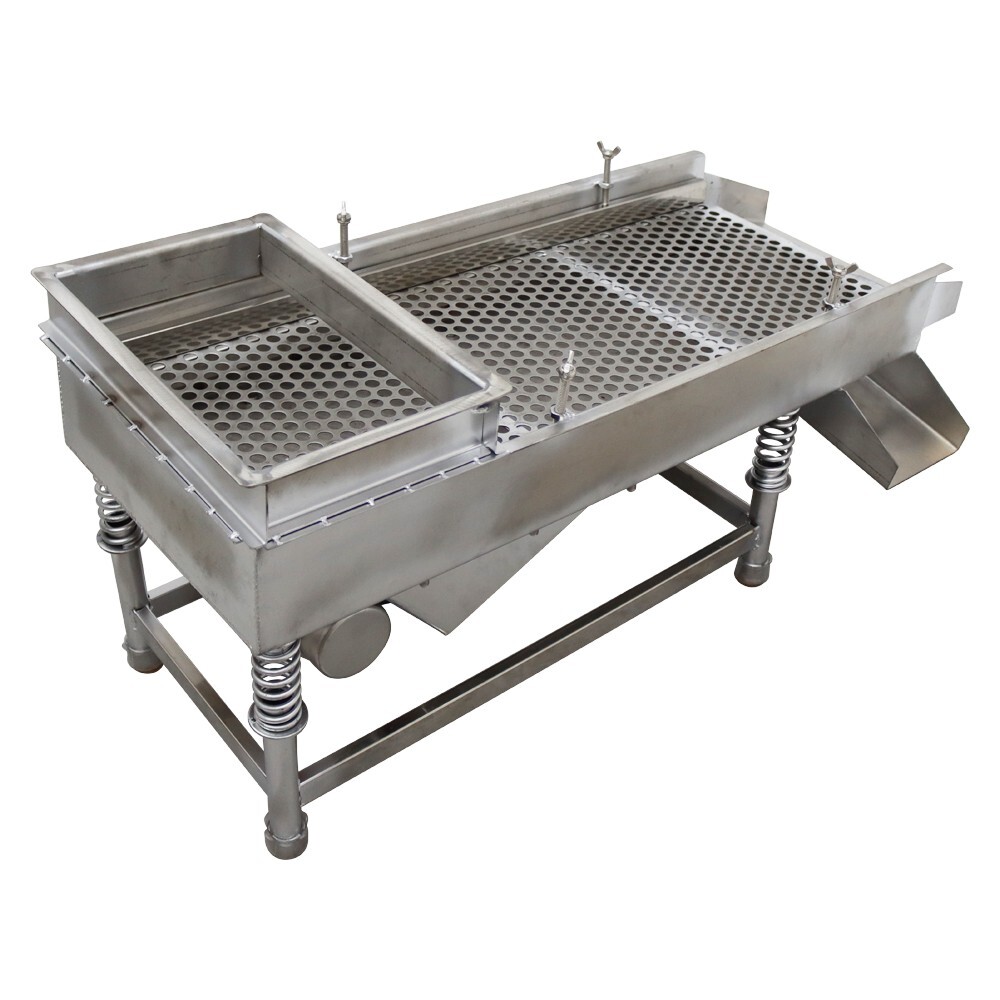 One Layer Small Stainless Steel Linear Vibrating Screen 12mm Sieve Deck Shaker