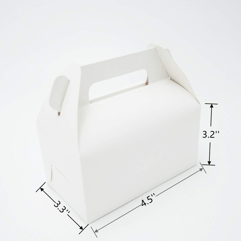 NICEWAY 30 Pack White Gable Gift Boxes Kraft Gift Box Candy Treat Boxes, Smal...