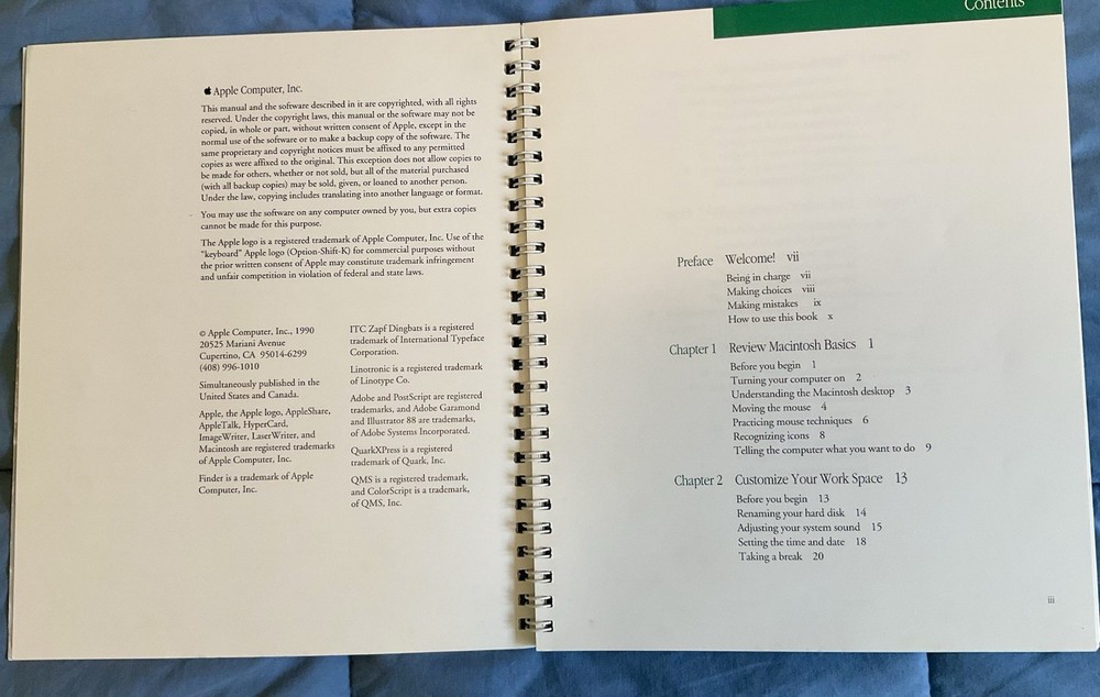 Apple Getting Started With Your Macintosh Manual (1990) 030-4014-A