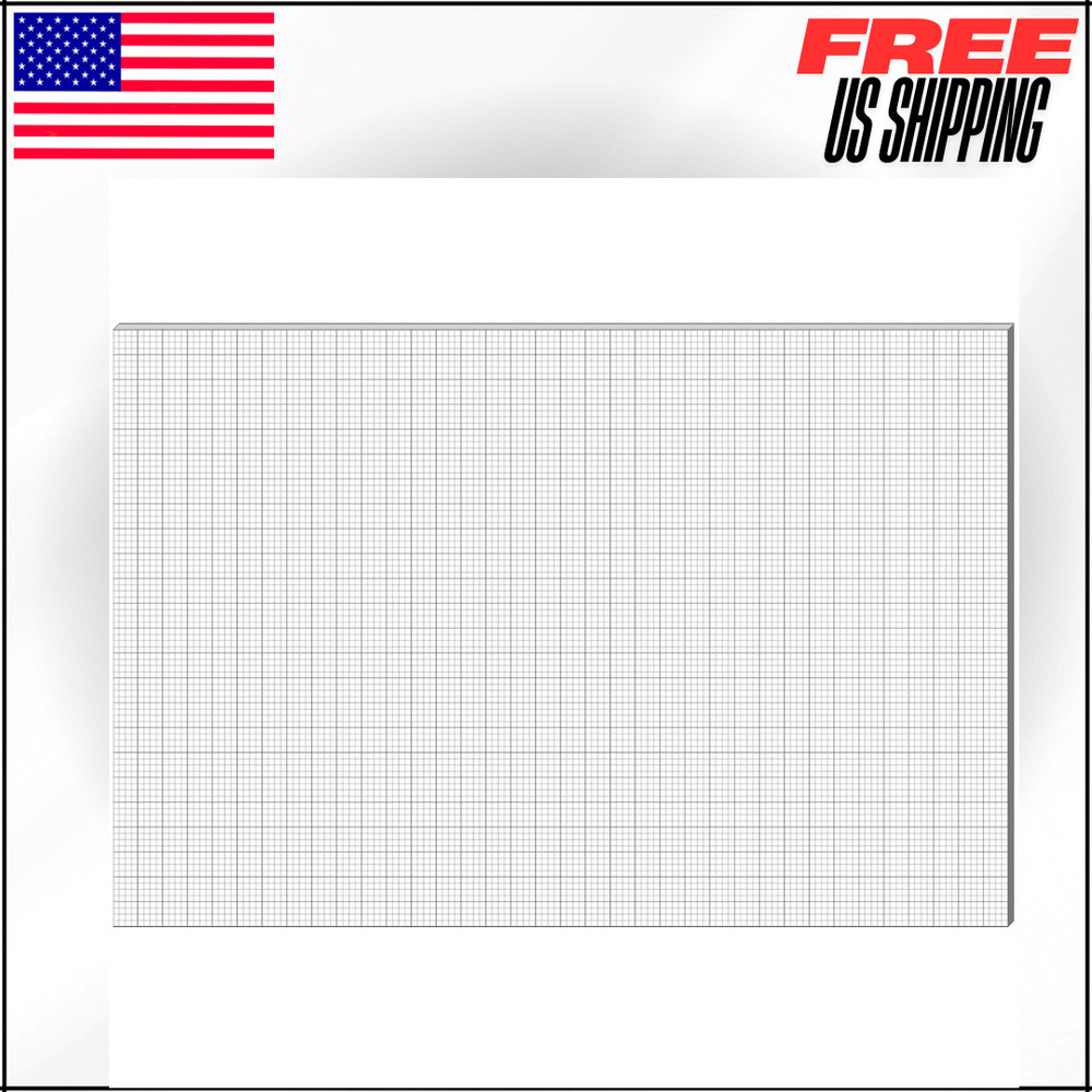 Graph Paper Pad Dual Grid Drafting Paper 25 Sheets 24x36 Large Graph 1"&1/4"