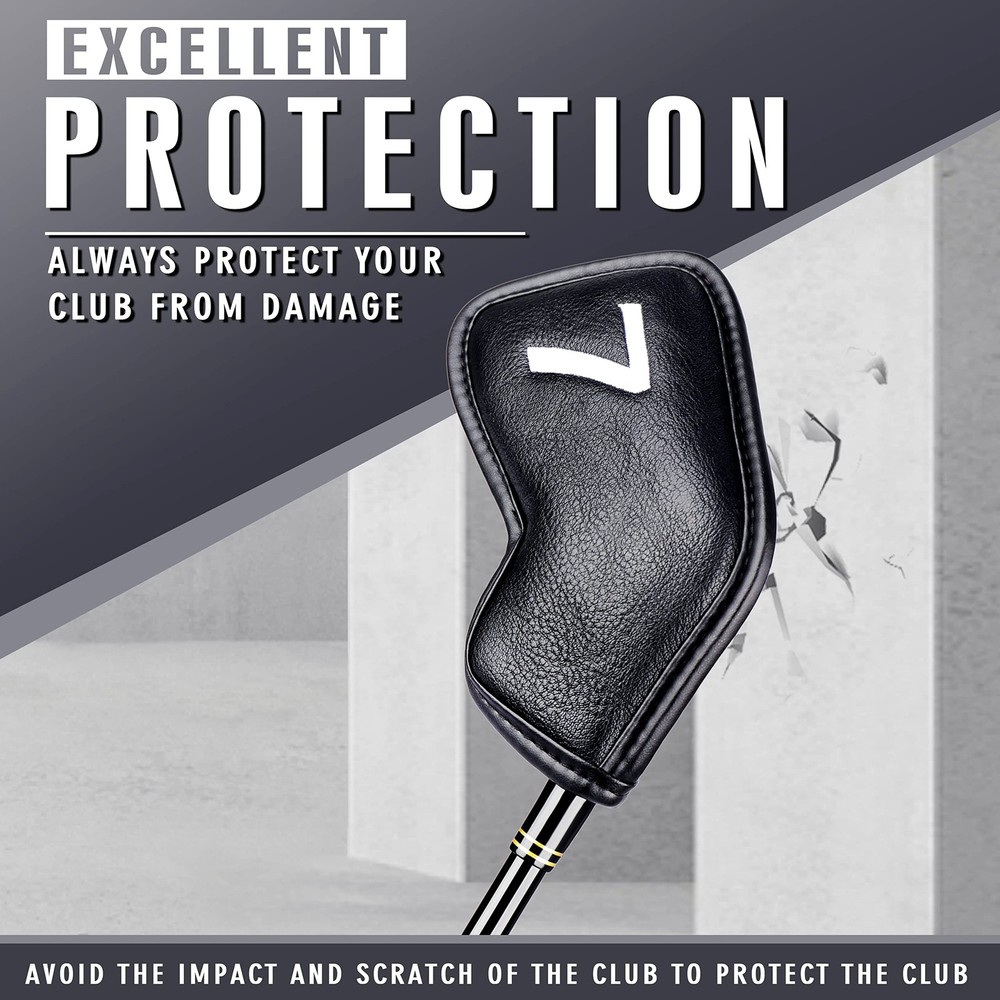 Premium Golf Club Covers for Men 12 Pack - Comfortable Polyurethane Golf Iron...