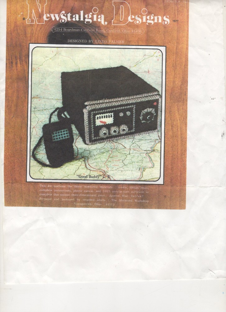 GOOD BUDDY C.B. TOY  7ct plastic canvas  PATTERN  (#TF0309)