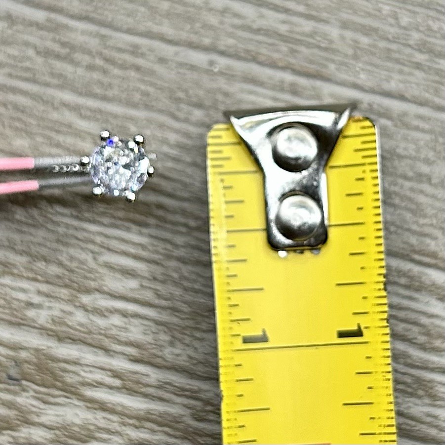 Sterling Silver Moissanite Threader Earrings