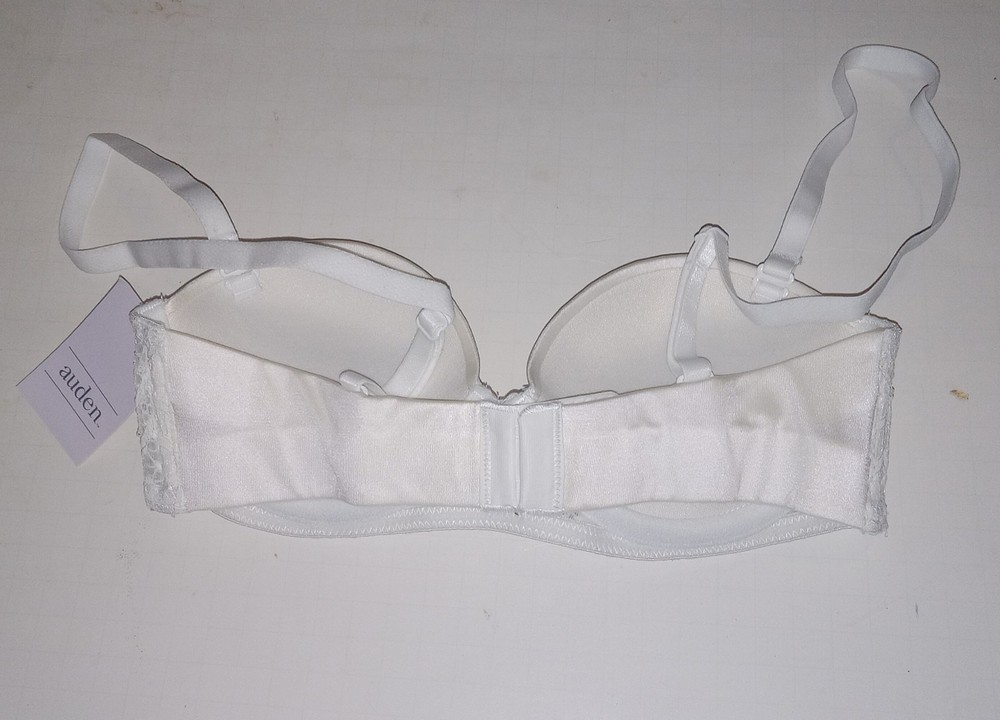 (2) Auden 32AA Multi-way plunge coverage , push-up strapless bra padded.NWT