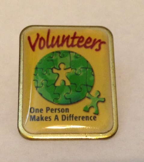 Volunteers One Person Makes a Difference Pin