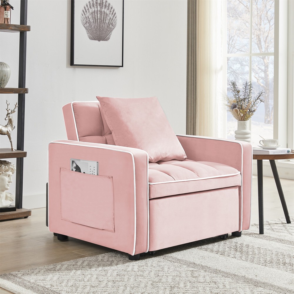 Convertible Sofa Bed Chairs 3-in-1 Multi-Function Recliner Sleeper Sofa New
