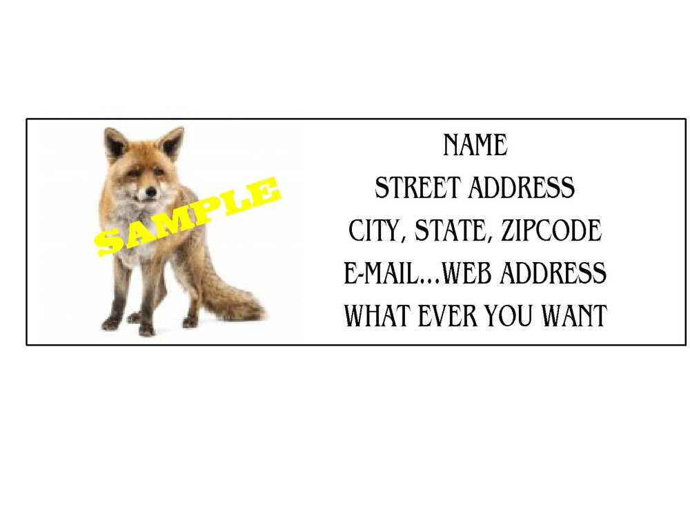 FOX  ADDRESS LABELS COOL!!! #1