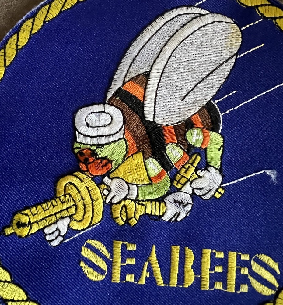 Vintage US NAVY Seebees Patch Original USN Felt Variant