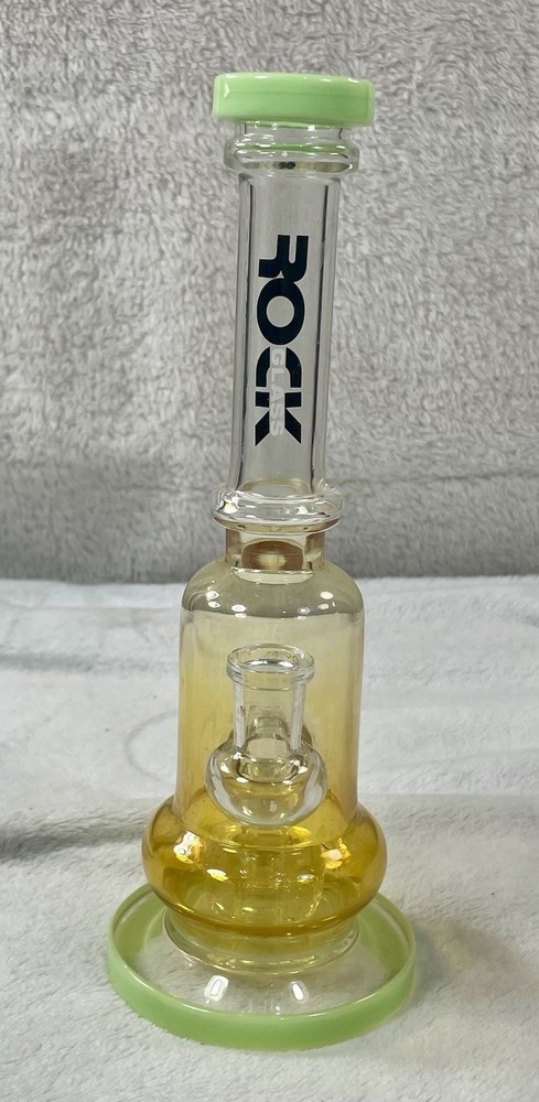Rock Glass 9in Water Pipe Inline Stem Percolator