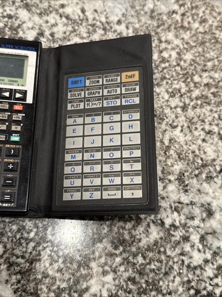 SHARP EL-9000 Super Scientific Calculator Graphic Programmable Works Dark Screen