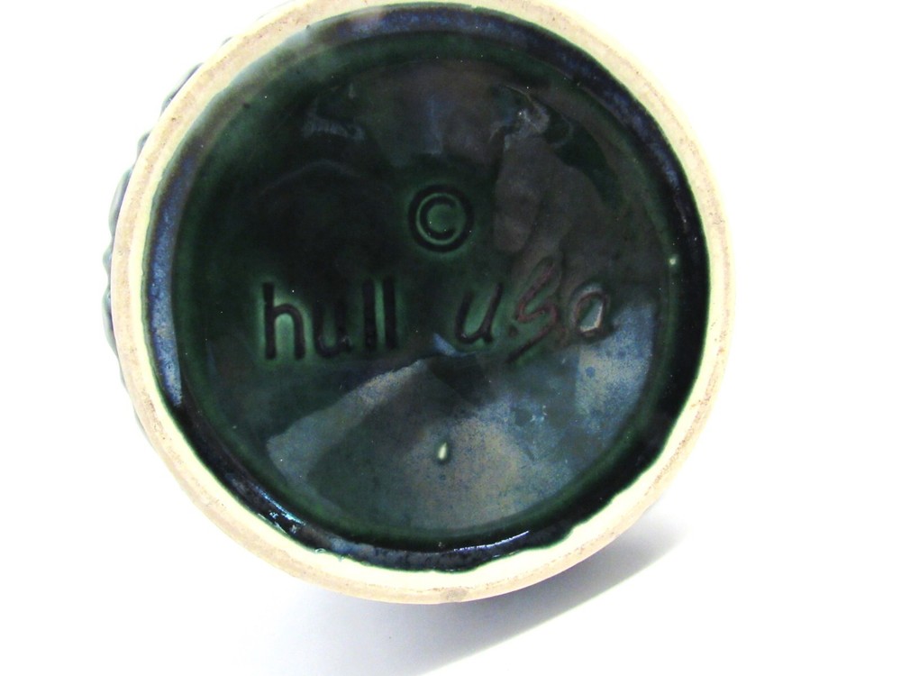Vintage Hull Pottery Green Drip Basket Planter - EUC