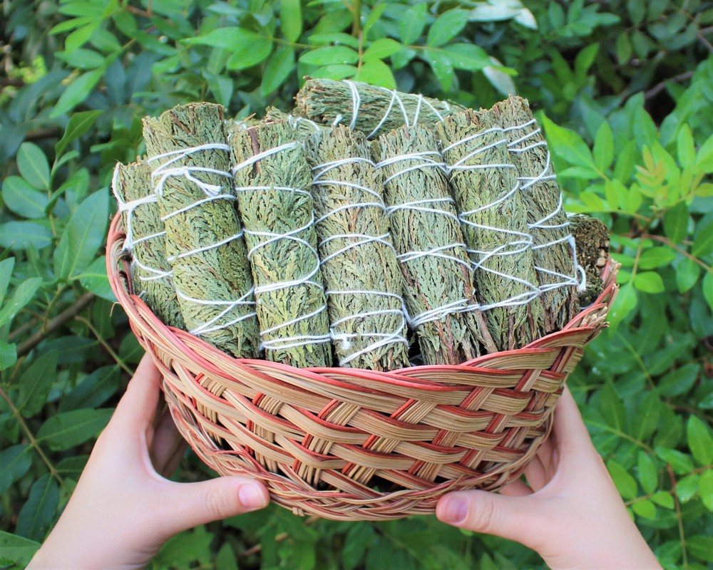 Cedar Sage Smudge: 3 Stick Value Pack! (Herb, House Cleansing Negativity Removal