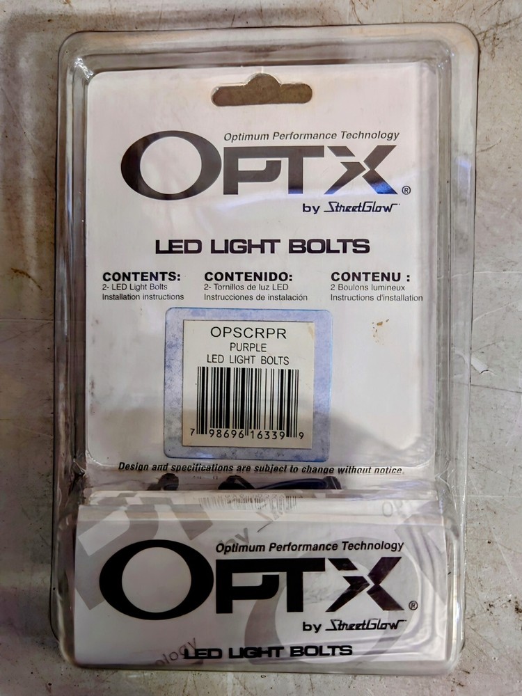 OPTX PURPLE LED LIGHT BOLTS