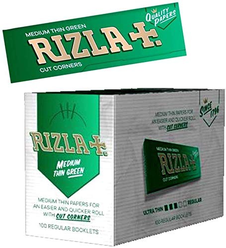 Green Cigarette Rolling Papers 100 Booklets