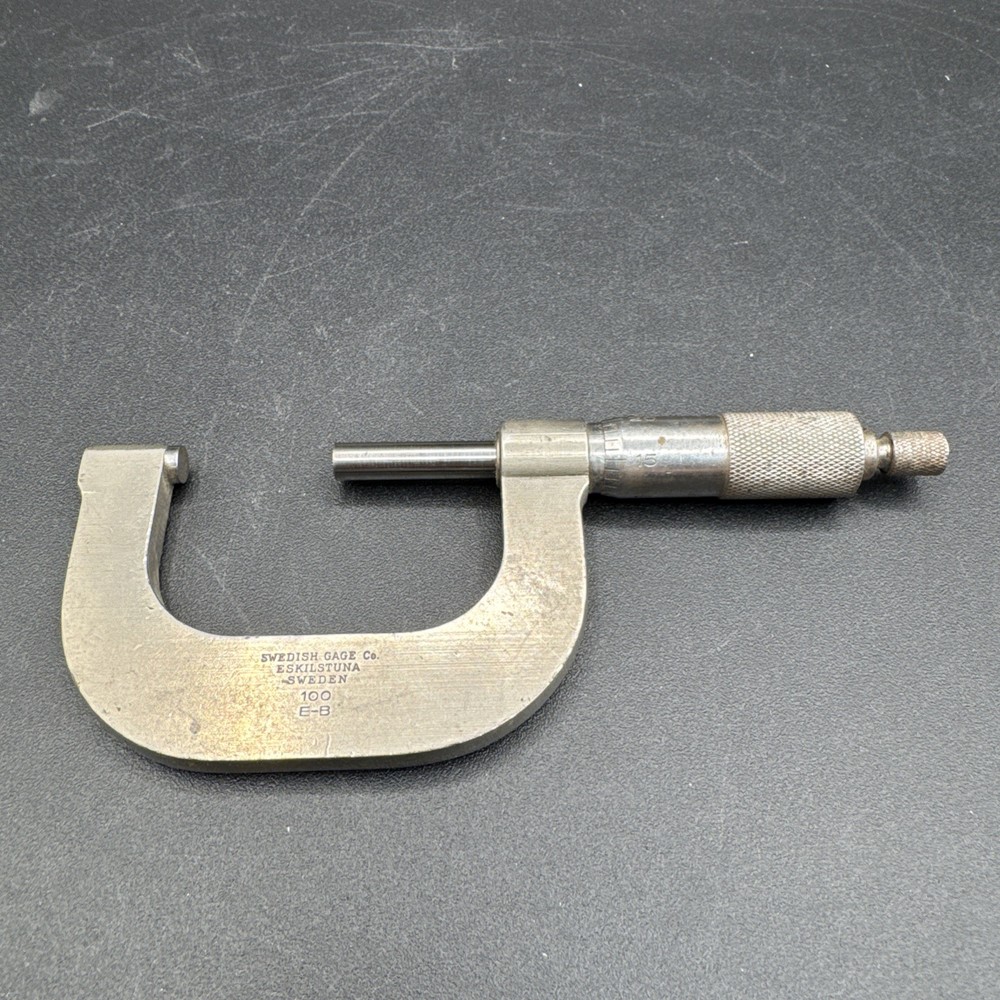 SWEDISH GAGE CO. 1" MICROMETER 100 EB