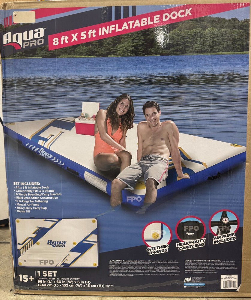 Aqua Pro Inflatable Dock APR20923 8' x 5'