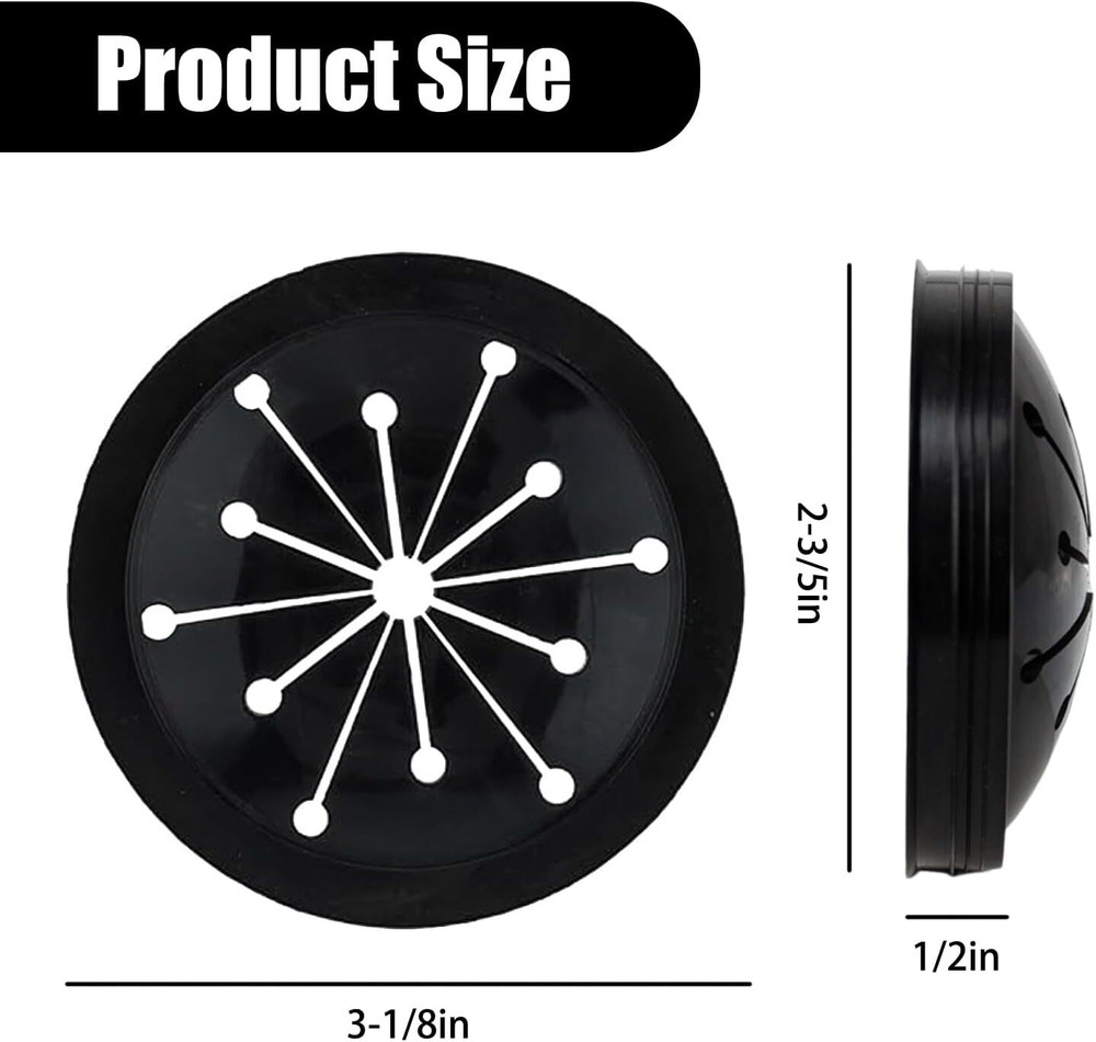3-Pack 3-1/8" Rubber Splash Guard – Sink Drain & Garbage Disposal Insert