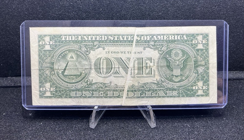 1981 $1 FEDERAL RESERVE ERROR NOTE--GUTTER FOLD Z257