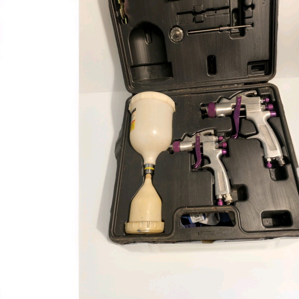 2 Pc Professional Spray Gun Kit Central Pneumatic-- Never Used--