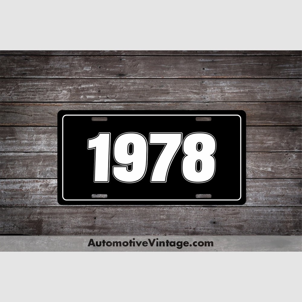 1978 Car Year License Plate