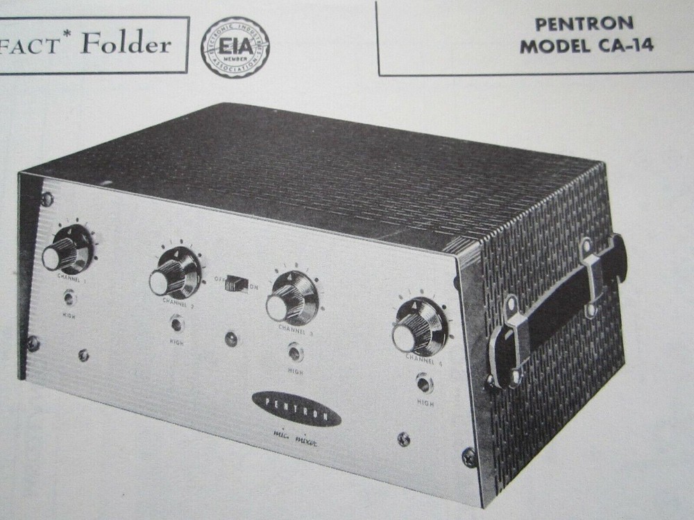 PENTRON CA-14 AUDIO MIXER PHOTOFACT