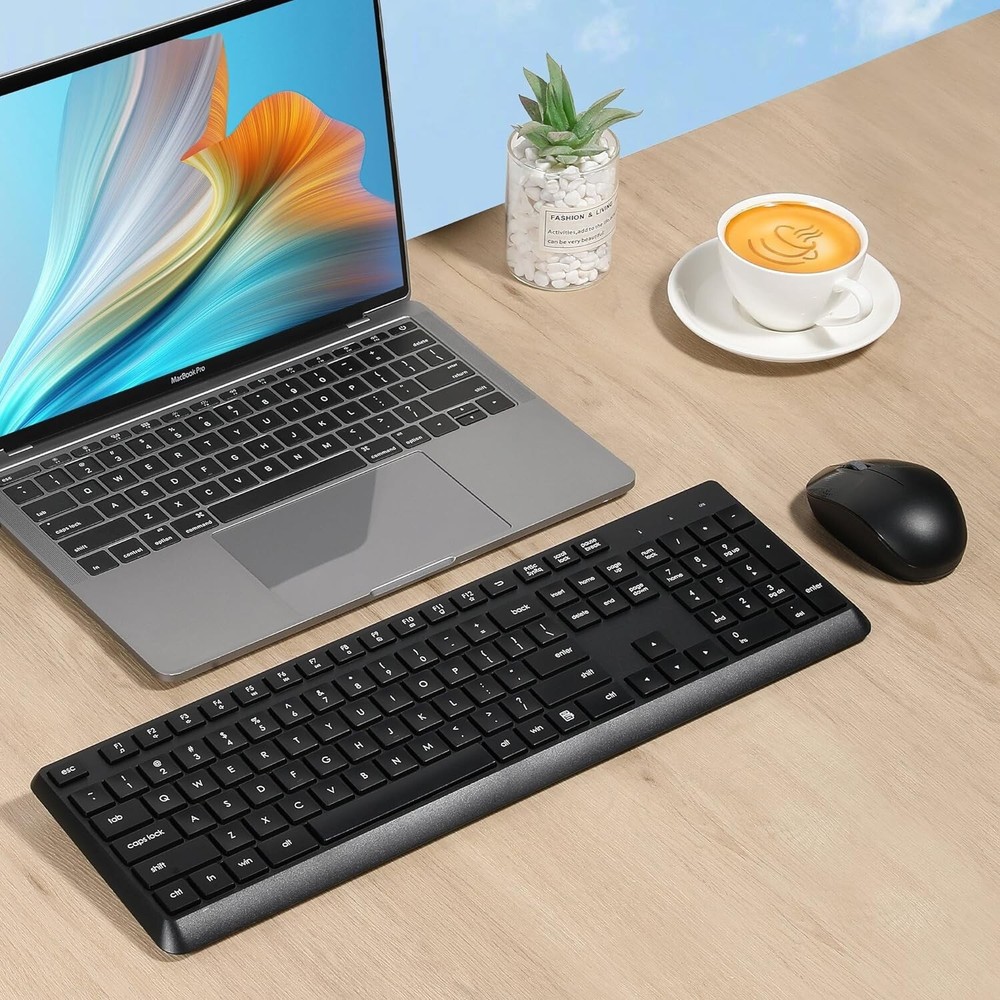 Combo Teclado y mouse Inalambricos para Windows, Android TV Box/Raspberry / PC