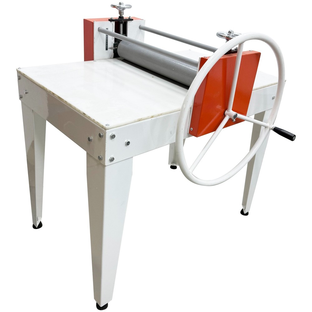 Dual Roller Ceramic Clay Slab Roller Machine with Large Handwheel & Scale Ruler