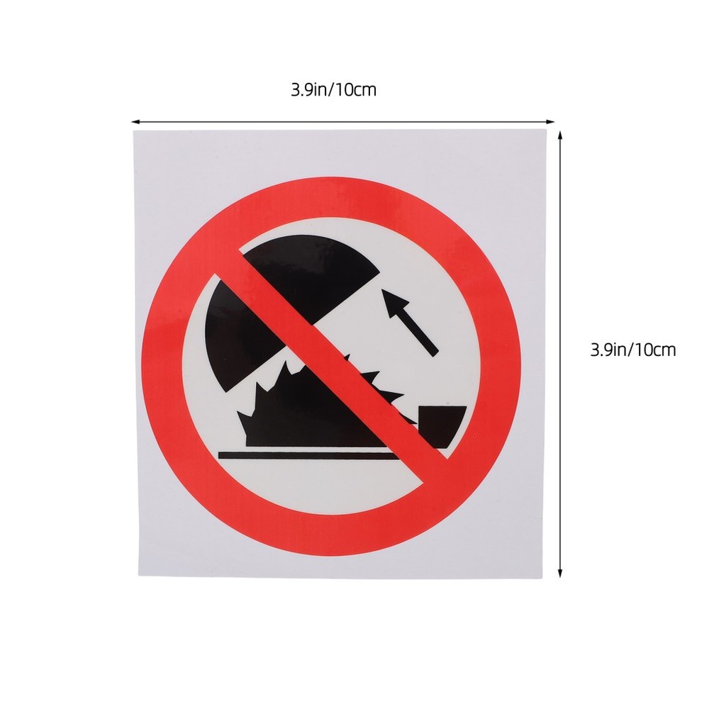 2pcs Do Not Touch Sticker Safety Warning Decal Adhesive Warning Label Decal