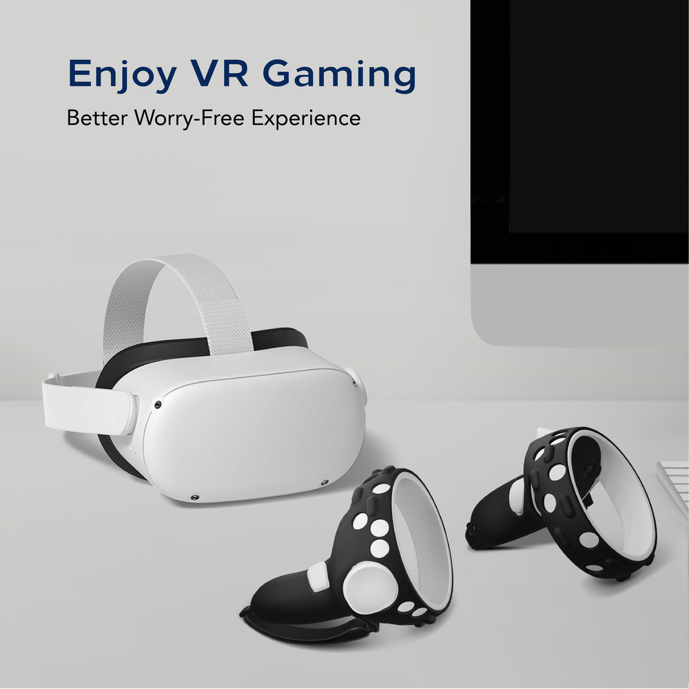 Controller Grips for Oculus Quest 2 / Meta Quest 2 Knuckle Strap Black