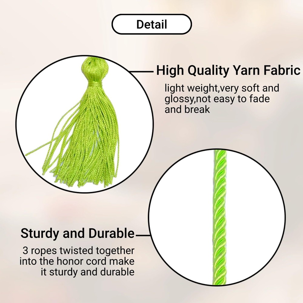 Graduation Honor Cords 68" Long Emerald Green